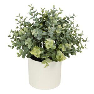 Artificial Greenery in White Pot